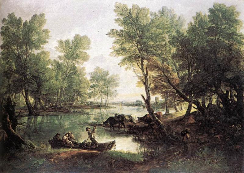 GAINSBOROUGH, Thomas River Landscape dg Sweden oil painting art